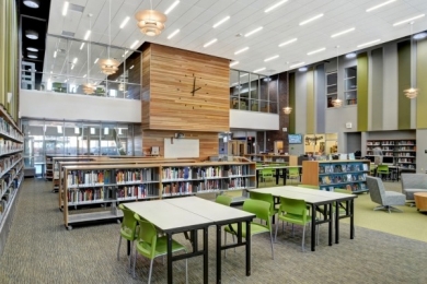 Library in a school