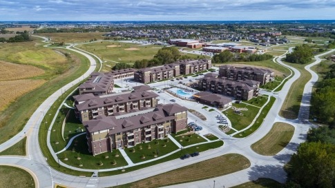 Ariel shot of a jobsite