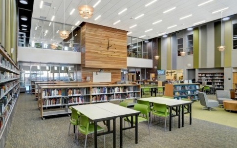 Library in a school